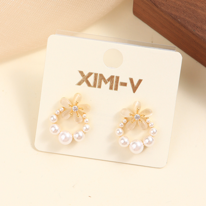 أقراط بإبرة فضية 925 رقم 13