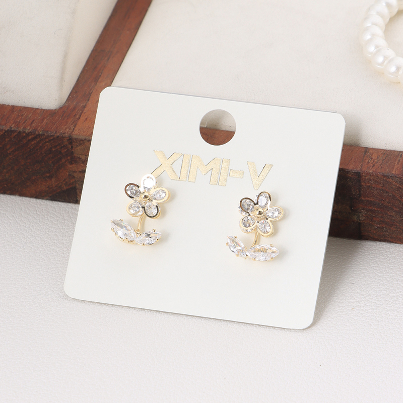 أقراط مسمار رقيقة بإبرة فضية 925 رقم 01