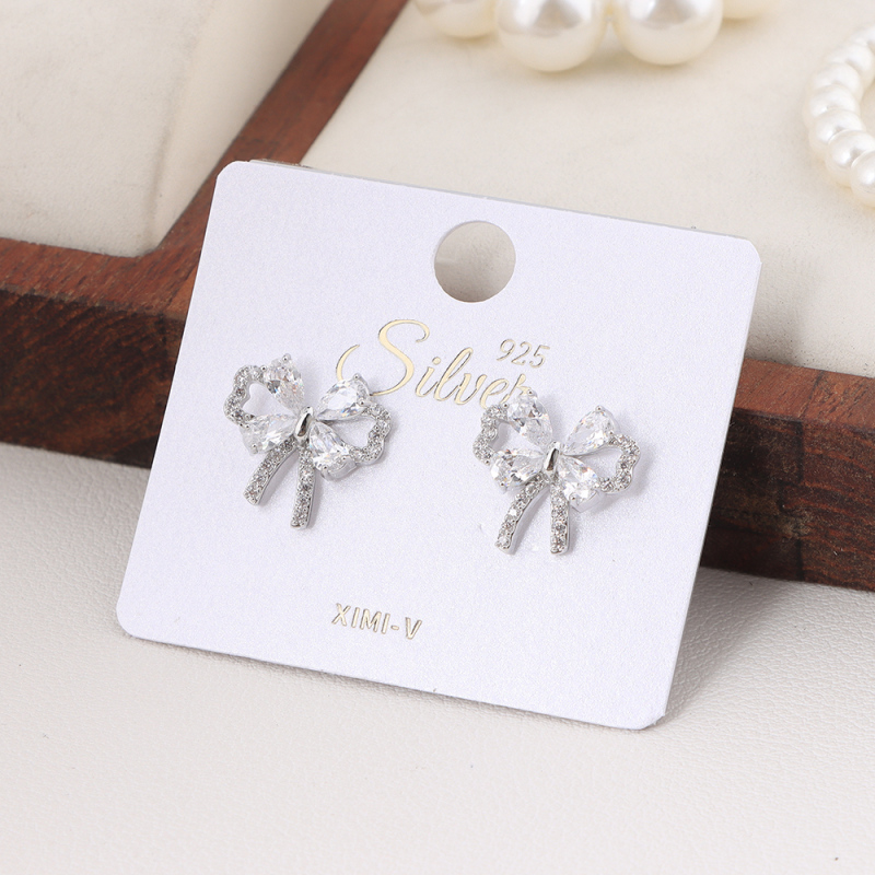 أقراط تثبيت زركون بحبيبات رفيعة #07